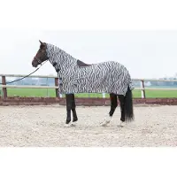 Harry's Horse Zebra Gray uitrij-vliegendeken Onderlengte: 165 cm