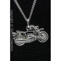 MOOYE ® - Collectie Zilveren Motoguzzi motor ruwe banden ketting hanger