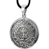 EtNox Kalender van de Azteken zilveren hanger (K718)