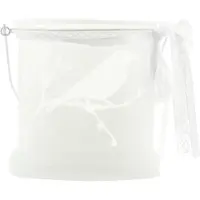 Clayre & Eef 6GL1299 - Waxinelichthouder - Doorsnede/hoogte: 13 x 13 cm - glas - wit