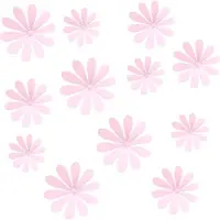 AA Commerce 3D Bloemen Stickers / Muurstickers - Roze- 12 Stuks - Decoratie Stickers Muur & Wand Voor Woonkamer / Slaapkamer / Kinderkamer / Babykamer Jongens & Meisjes - Muurdecoratie / Wanddecoratie