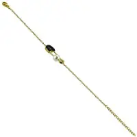 Montebello Armband Aili Black - 316L Staal - Parel - 17+3cm