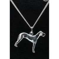 MOOYE ® - Collectie Zilveren Deense dog ketting hanger - groot