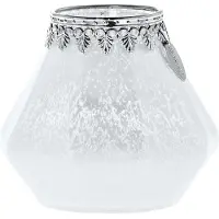 Riverdale - waxinelichtjeshouder - Sfeerlicht - Glow - wit - H14 cm - Ø 15 cm - glas
