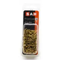 Sam Nagel platte kop Messing 1.2x20mm ca. 100 gram 818010 Q4