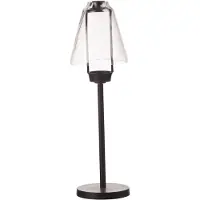 Pomax - Cabane - Theelichthouder op voet - Metaal & Glas - Waxinelichthouder - 11x11x39 cm
