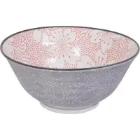 Tokyo Design Studio - Mixed Bowls Dot Sakura 14.8x6.8cm 500ml Red/Grey