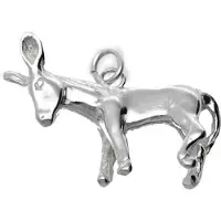 MOOYE ® - Collectie Zilveren Ezel massief kettinghanger