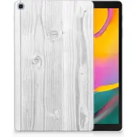 B2Ctelecom Samsung Galaxy Tab A 10.1 (2019) Silicone Tablet Hoes White Wood