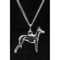 MOOYE ® - Collectie Zilveren Moonflower dog ketting hanger - groot