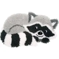Vervaco - Knoopvormtapijt kit - Lief wasbeertje - PN-0156421 - Borduren - Borduurpakket - Borduurpakket volwassenen - Borduurpakket kind