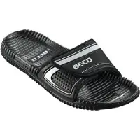 Beco badslippers met klittenband zwart unisex