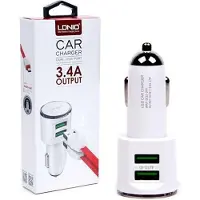 LDNIO DL-C29 3.4A Dual USB-poort telefoon Autolader met 1 Micro USB Kabel Geschikt voor: Samsung / Sony / Huawei / Motorola / Wiko / LG / HTC / Honor / Alcatel