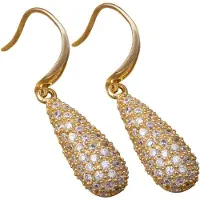 Orphelia ZO-5885-GOLD - Oorhangers - Zilver 925 - Zirkonia - 3.8 cm
