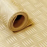 Ivol Rubber loper / rubbermat op rol Traanplaat 3mm beige - Breedte 150 cm