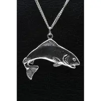 MOOYE ® - Collectie Zilveren Zalm groot ketting hanger