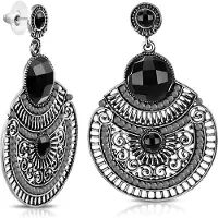Montebello Oorbellen Vintage FEF354 - Bijoux - Boheems - 65x42mm