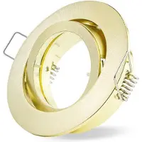 LEDmaxx Inbouwspot rond goud kantelbaar bajonetsluiting voor GU10 | zaagmaat 68mm | GU10 | Max 1x50W exclusief