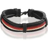 Montebello Armband Acis Red - Unisex - Leer - ∅20 - 23 cm