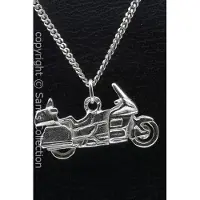 MOOYE ® - Collectie Zilveren Honda Goldwing motor vlak ketting hanger