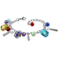 Montebello Armband Azia FBF572 - Gekleurde Glasbedels - 18cm