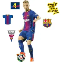 FC Barcelona Muursticker Voetbalspeler Rakitic - - Kinderkamer - 55 cm hoog