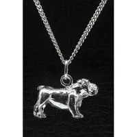 MOOYE ® - Collectie Zilveren Bulldog engelse ketting hanger - groot