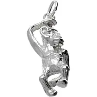 MOOYE ® - Collectie Zilveren Chimpansee aap kettinghanger