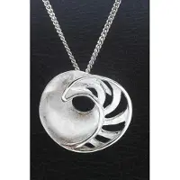 MOOYE ® - Collectie Zilveren Slakkenhuis doorsnede ketting hanger