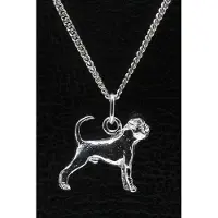 MOOYE ® - Collectie Zilveren Brabancon petit met staart ketting hanger - groot