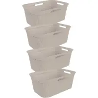 Rotho Flexibele Wasmand Brisen 41 L Cappuccino 4 Stuks