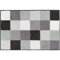 Casilin - Blocks - Antislip Badmat - 60x90 cm - Groen Grijs