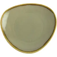 Olympia Kiln Driehoekige Borden | Mosgroen | 28cm | 4 stuks