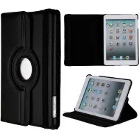 ABC-led Casify - Zwart 360 Graden Rotatie Faux Leren Flip Cover Hoes - iPad Mini / 2 / 3