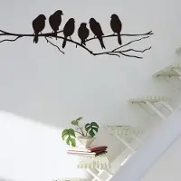 AA Commerce Muursticker / Wandsticker Vogels Op Boom Tak