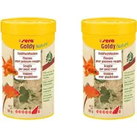 Sera goldy nature 100 ml per 2 potjes voor kleine koudwatervissen zonder bewaarmiddeen