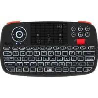 Rii i4 Bluetooth en 2.4GHz Mini Wireless Keyboard met Touchpad Mouse Combo, LED Backlit, Rechargable Li-ion Battery