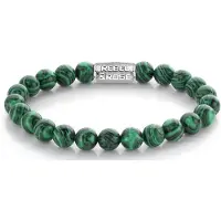 Rebel & Rose Malachite Green RR-80080-S-M Armband 8mm 17,5cm