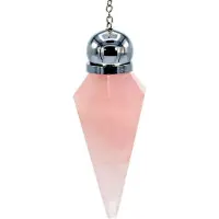 Phoenix Pendel rozenkwarts facet geslepen spits + sierkraal - 5.6 - Edelsteen - Mineraal - M