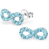 Montebello Oorbellen Burcu Aqua - 925 Zilver E-Coating - Infinity - 11x5mm