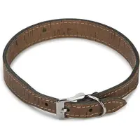 Beeztees leren halsband Cork. Bruin. 45 cm x 20 mm.