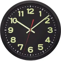 Eurotime 53861-05 Wandklok Zendergestuurd 30 cm x 30 cm x 30 cm x 50 mm Zwart