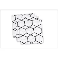 Briljant Baby hydrofiel washandje grid wit zwart - set van 3