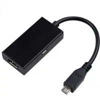 Coretek USB Micro naar HDMI MHL adapter - 11-pins (Samsung) / zwart - 0,20 meter