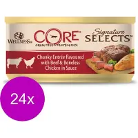 Wellness Core 24x Kattenvoer Signature Selects Chunky Kip - Rund 79 gr