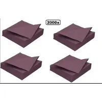 Themaparty 2000x Servet 33cm 2 laags paars - servetten tissue diner eten festival snack carnaval festival evenement biologisch afbreekbaar kerst thema feest