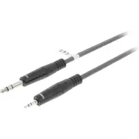 Sweex SWOP23205E30 Stereo Audiokabel 6.35 Mm Male - 3.5 Mm Male 3.0 M Donkergrijs