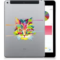 B2Ctelecom Apple iPad 9.7 2018 | 2017 Tablet Back Cover Cat Color