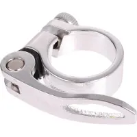 M-Wave Amigo Zadelpenklem met snelspanner 31,8 mm zilver