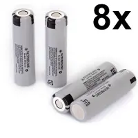 Panasonic 18650 NCR18650BD 10A 3.7V 3200mAh - Flat Top - 8 Stuks
